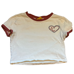 Donut HEART RINGER CROP T-SHIRT